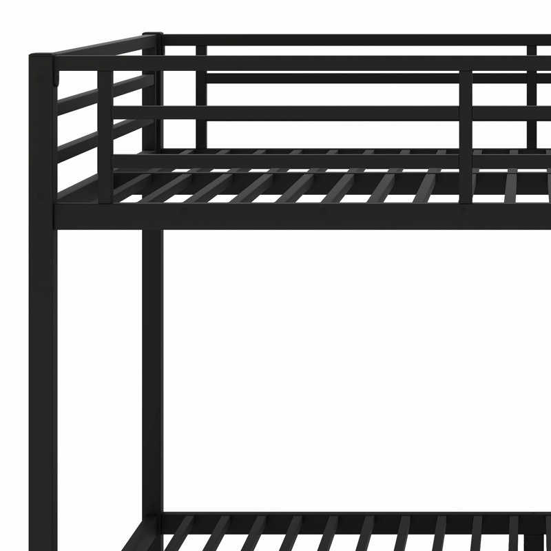 Lit superposé robuste en métal pour adultes, mobilier de chambre peu encombrant
