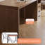 Bureau rectangulaire minimaliste en bois massif brun-1183820530