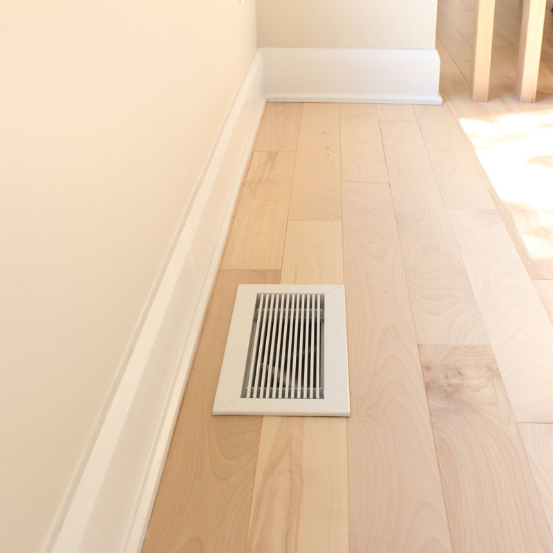 Registre de ventilation en aluminium de qualité supérieure avec insert linéaire blanc amovible, 4 po x 10 po, Blanc