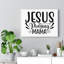 Jesus Praying Mama - Wrapped Canvas Print-1777020026