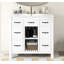 Meuble-lavabo simple 36 po avec plateau en résine Rikayla-2112382701