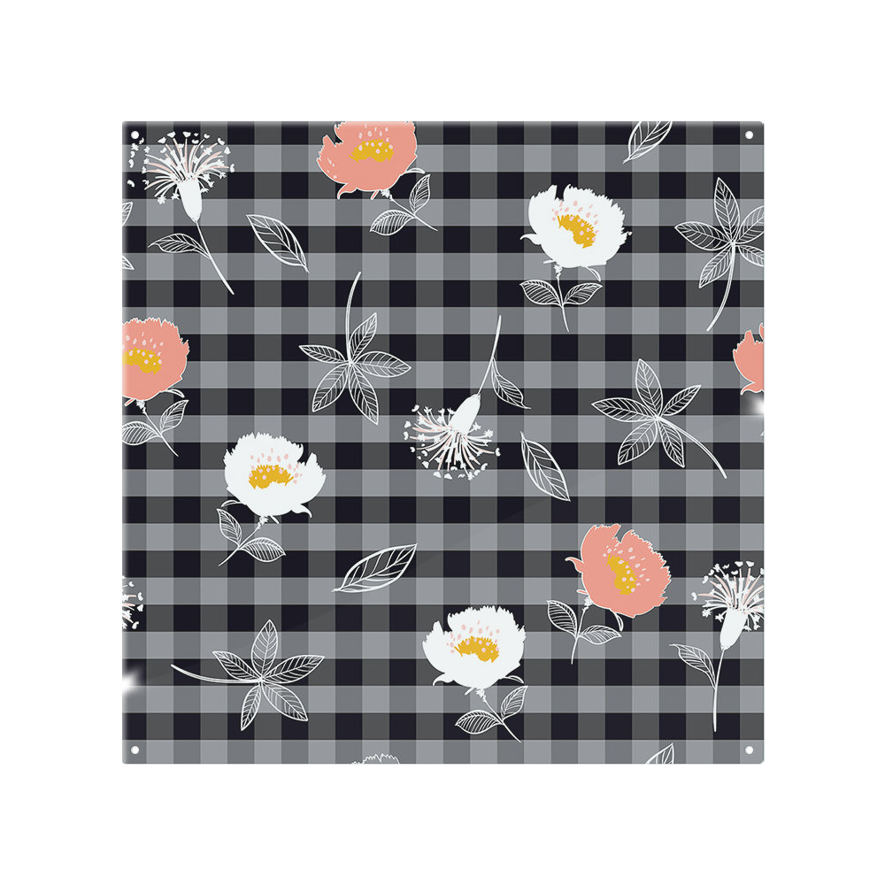 Blooming Hand Drawn Flowers Splash Back