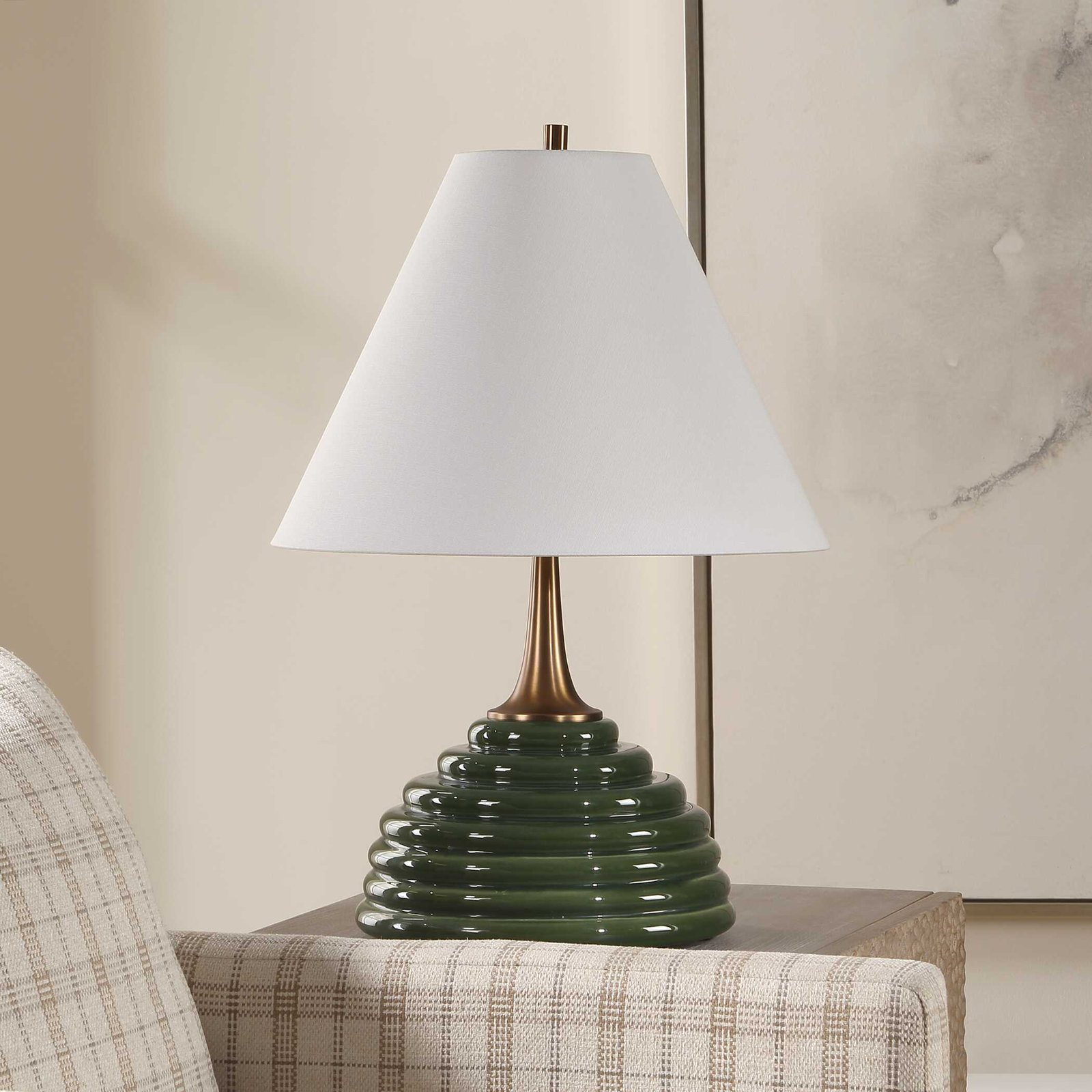 Dark Green Table Lamp