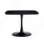 42.1" Black Mid-Century Round MDF Top Dining Table | For 4-6 People-1697524901