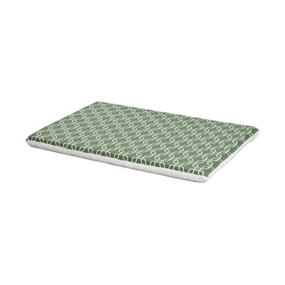Lit pour animal de compagnie en polytétrafluoroéthylène Quiet Time avec motif géométrique vert et blanc
