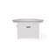 42" Round Rustic Polymer Fire Table with Propane Shelf-1100533896