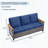 69.7-Inch Wide Deep Seating Outdoor Wicker Couch with 4-Inch Cushions-240346812