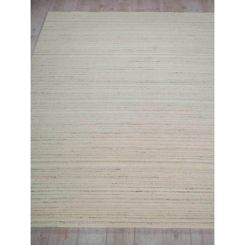 Elko Handmade New Zealand Wool, Silver Area Rug, Rectangle 10' x 14'