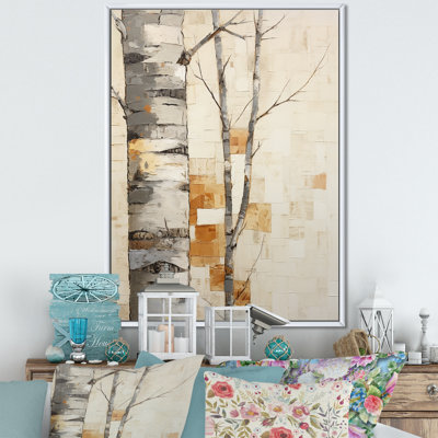 Arbre de minimalisme bouleau I sur toile