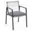 2 chaises de salle à manger d'extérieur - Fauteuils en aluminium et en corde pour la terrasse, la cour, le bord de la piscine, la structure en rouille du balcon, assise confortable avec fauteuil à coussin + structure en rouille, confort ergonomique