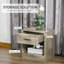 Table d'appoint, petite table de bout avec tablette de rangement et tiroir, table de chevet moderne pour la chambre à coucher