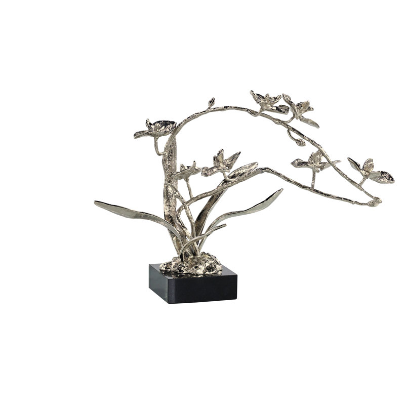 Orchids In Bloom Sculpture, Small Nickel
