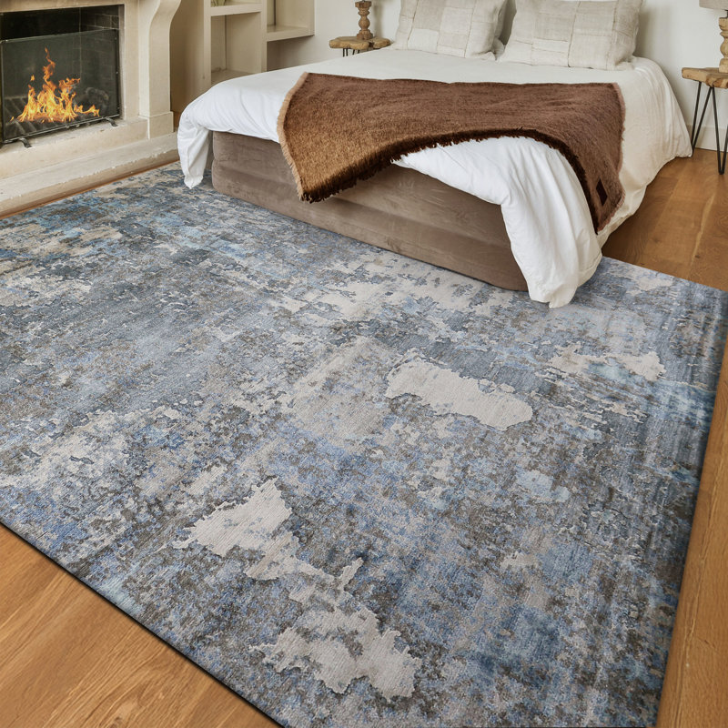 Area Rug in Gray, Rectangle 10' x 14'