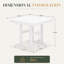 Table de salle à manger d'extérieur en PEHD, table de patio résistante aux intempéries avec structure robuste en blanc-125874274