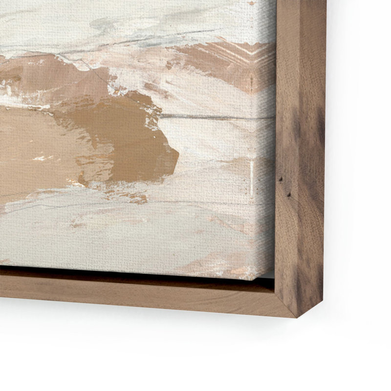 Desert No. 1 Painting by Melanie Biehle, Rustic Walnut Canvas Floater Framed, 32" H x 32" W