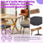 Ensemble de 2 chaises de salle à manger en bois massif avec coussins en polyuréthane, dossier ergonomique, usage domestique-1046805496