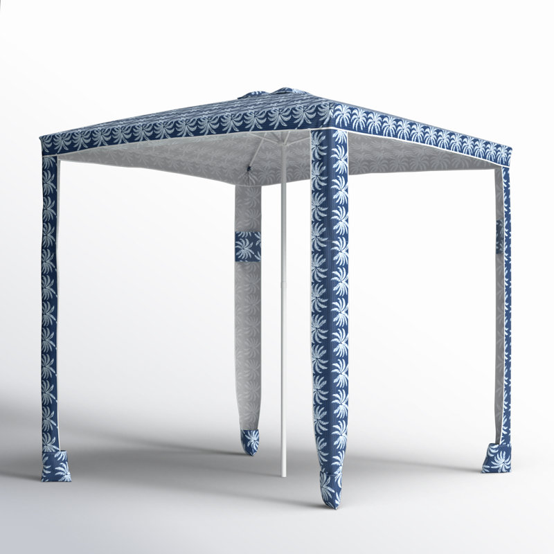 Parasol carré de 7 pi 9 po Treva, Bleu