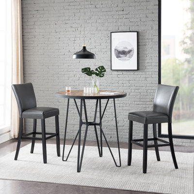 Upholstered Back Counter Height Barstool