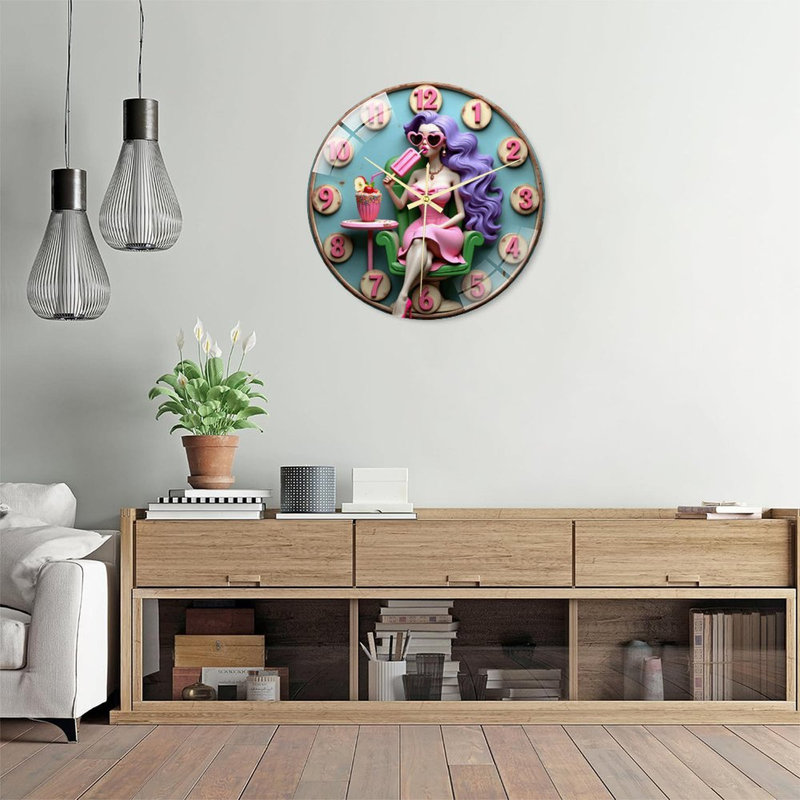 Horloge murale avec horloge murale 16 po