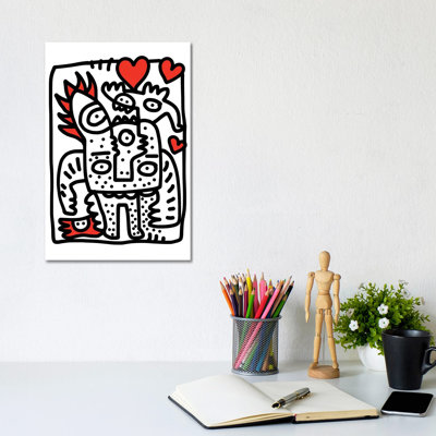 Spread Love And Graffi by Emmanuel Signorino - Wrapped Canvas Print