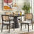 Boudot Round Solid Wood Base Dining Table-105291526-115269282