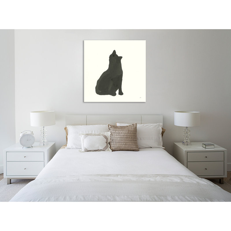 «Black Cat I», toile tendue par Chris Paschke, H 30 po x l 30 po x P 1,5 po