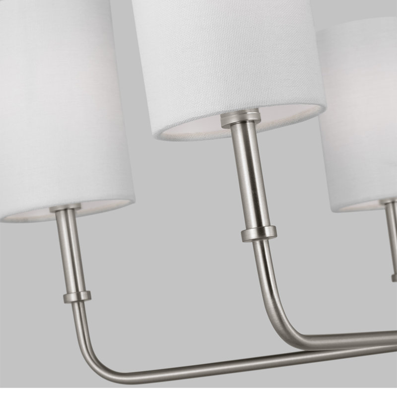 Rowley 5-Light Chandelier, Nickel brossé