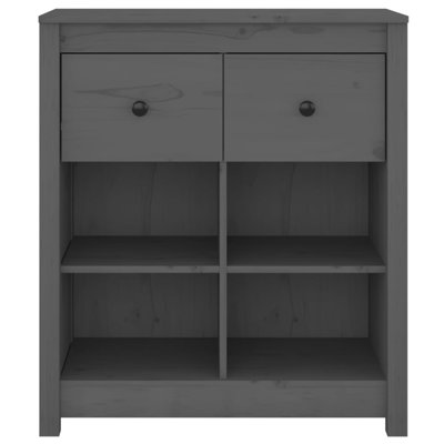 Jarelly 70 Cm Wide 2 Drawer Pine Solid Wood Sideboard