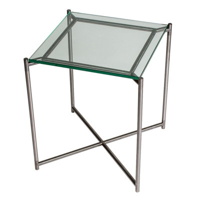 Bedell Glass Top End Table
