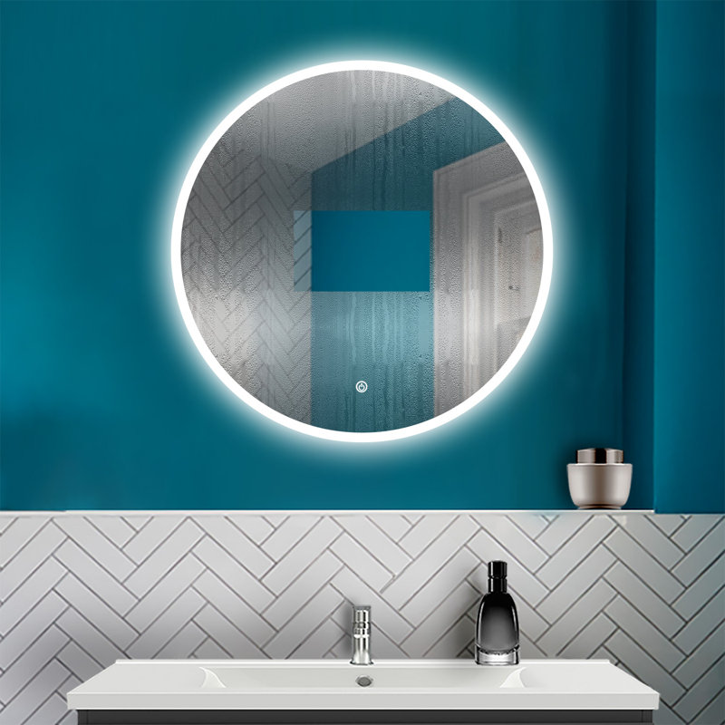 Corbit LED Bathroom Mirror with Anti-fog Cool white Light, 70cm x 70cm