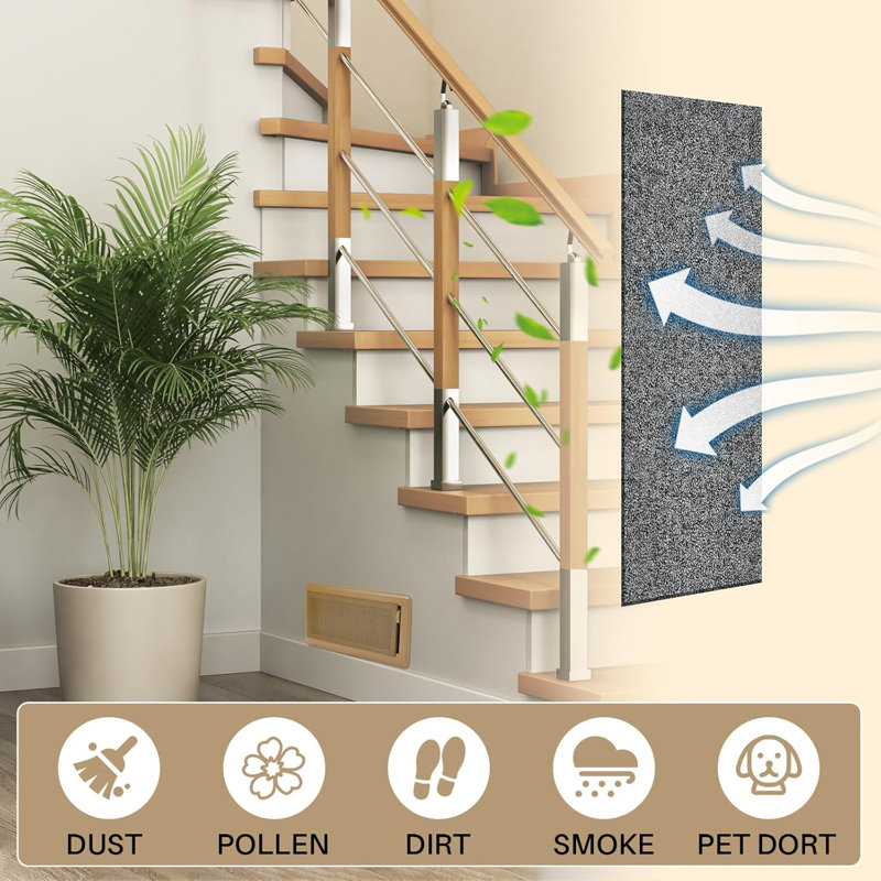 40 Pcs 4" x 10" Floor Register Set Include Metal Vent Covers for Home Air Registers Metal Magnetic Covers Register Cover Traps Vent Screen Mesh Filters