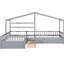 Lit plateforme simple à 3 tiroirs dans la chambre à coucher de taille essentielle avec rangement solide et confortable-1254778869