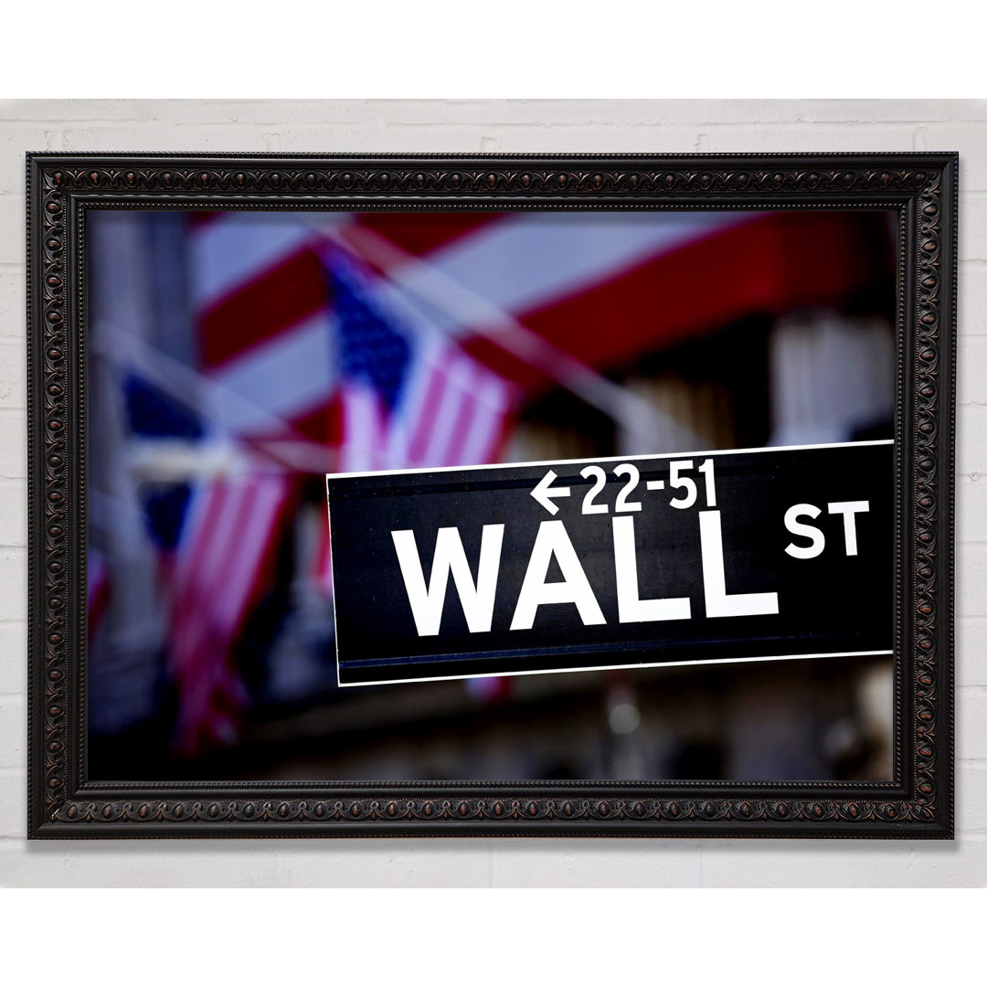 Wall Street American - Einzelner Bilderrahmen Druck