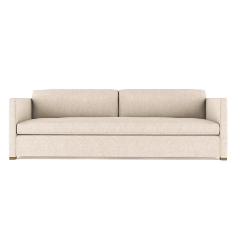 Canapé Madison, H 33 po x l 72 po x P 41 po, Velours moelleux huître, Naturel