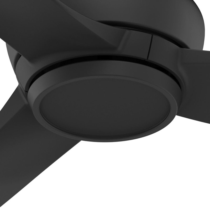 Hunter 52 Inch Mazzini ENERGY STAR® Damp Rated Ceiling Fan With Remote, Matte Black