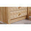 Table de bout moderne avec station de charge, table d'appoint en bois texturé à losanges avec 2 tiroirs de rangement, table d'appoint de 23,6 po de largeur avec contour incurvé-1872228394