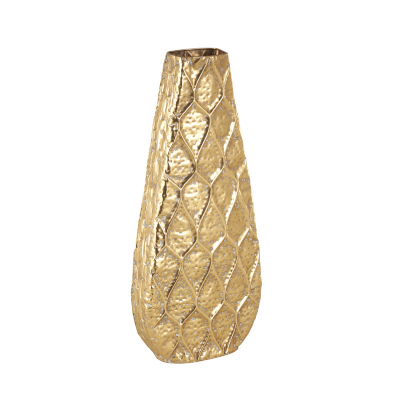 Mitcham Decorative Metal Vase, H 27,55 po x l 12,50 po x P 4,65 po