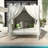 57.5" Outdoor Patio Daybed With Curtains-405734863