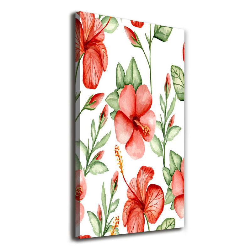 Tropical Flowers - Wrapped Canvas Print