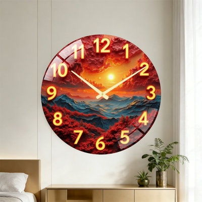 Horloge murale Sunset Mountain
