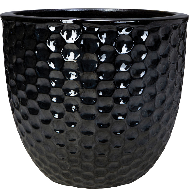 Pot de fleurs Athena de 58 cm (23 po) - Noir
