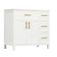 Meuble-lavabo 36 po avec comptoir, meuble-lavabo avec deux portes et trois tiroirs, bois, panneaux de fibres à densité moyenne, un paquet, blanc-1350059419