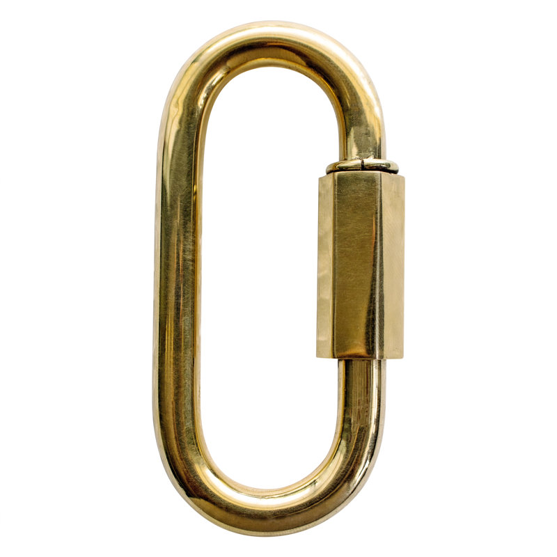 Chaîne à maillons rapides, Laiton poli, H 3,46 po x l 1,5 po x P 0,31 po
