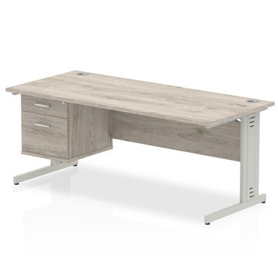 Zetta Metal Base Executive Desk