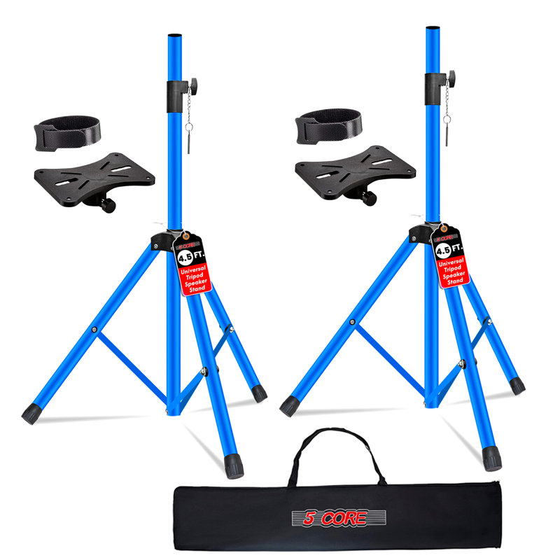 Paire de pieds d'enceintes ajustables en hauteur 54" robustes pour sonorisation, DJ et moniteurs de studio