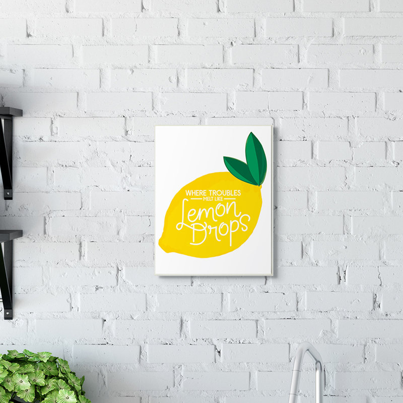 «Melt Like Lemon Drops Quote» par Jean Kelly - impression, H 15 po x l 10 po, Bois