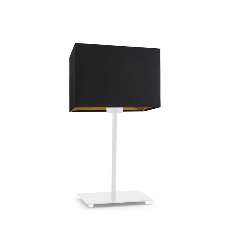 Cyra Metal Table Lamp, Black, White