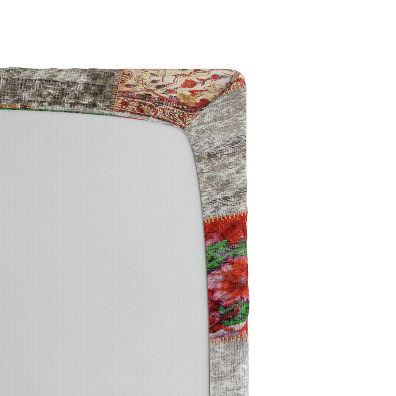 Microfiber Floral Fitted Sheet, Twin Fitted Sheet