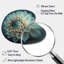 Bleu et blanc fleurs de dahlia IV - art mural asymétrique en métal Dahlia-110469739