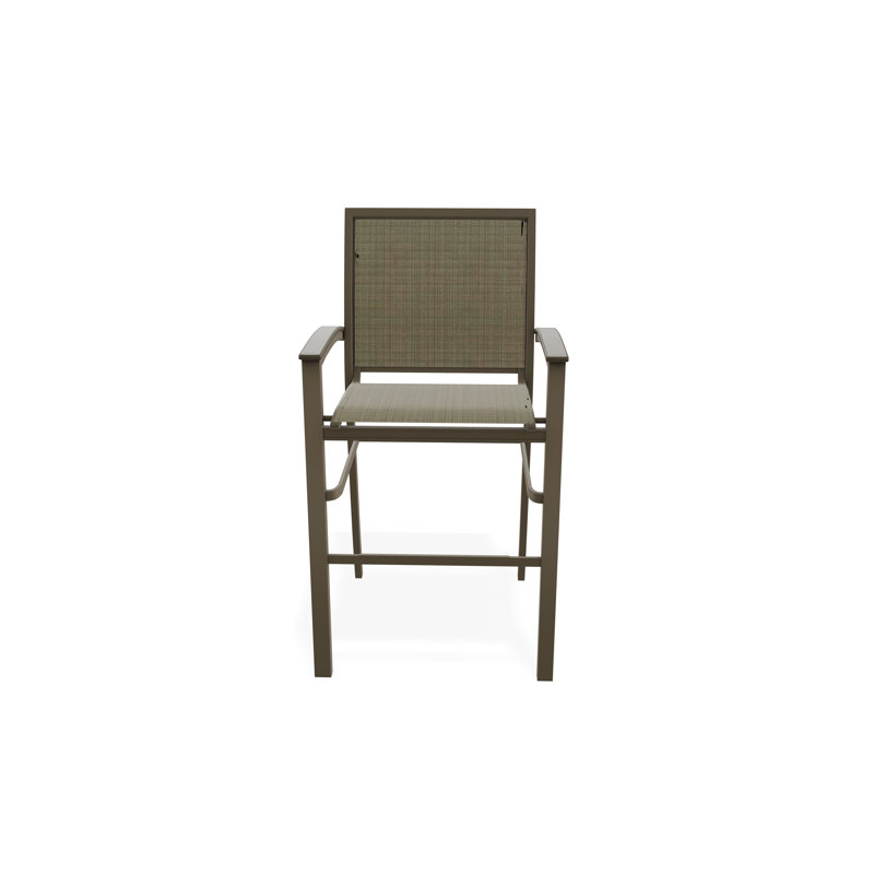Chaise de café empilable en aluminium Bazza, Bois de plage, Pierre Elevation
